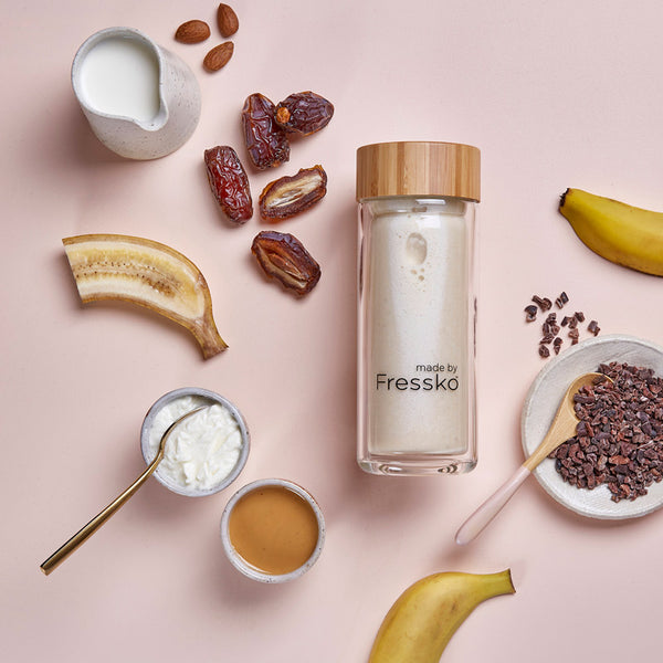 Cookies and Cream Smoothie in Fressko RISE glass flask
