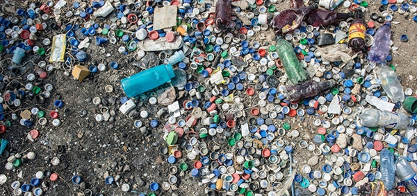 plastic bottles, trash