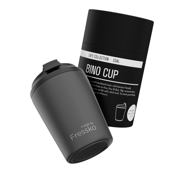 Reusable Cup | Bino 227ml/8oz - Coal Made By Fressko Coffee cup